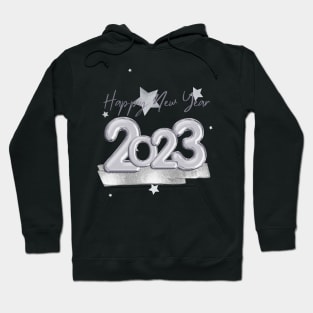 Happy New Year 2023.Silver Hoodie